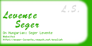 levente seger business card